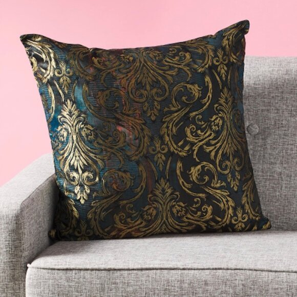 Caldeira Damask Jacquard Baroque Pillow - Picture 1 of 3